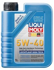 Масло мотор.  5W40 Liqui Moly Leichtlauf High Tech API SP ACEA A3/B4 пластик (1 л.) 1*6 шт. (8028)