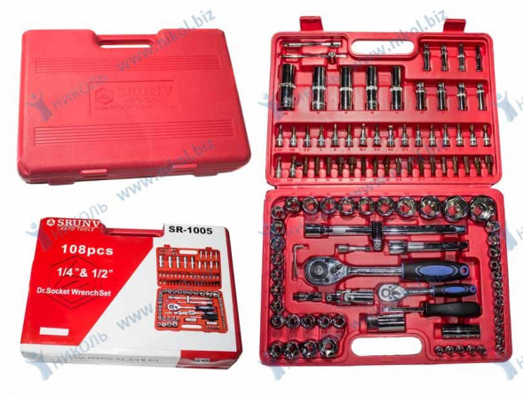 Набор инструмента 108 пр 1/2&quot;-1/4&quot;