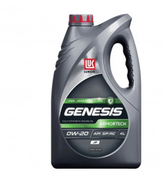 Масло мотор.  0W-20 ЛУКОЙЛ GENESIS ARMORTECH JP SP, SP/RC, SN PLUS, SN/RC GF-6A,  (4л)