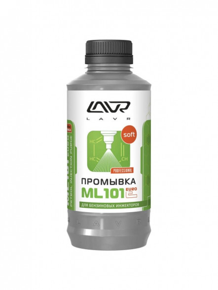 Ln2001 Промывка инжекторной системы бен3-ого дв-ля с раскок-щим действием,ML101 LAVR 1 л (12шт)