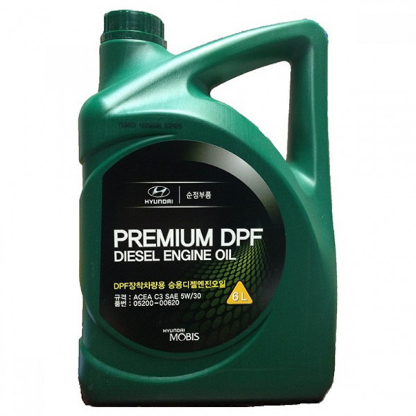 Масло мотор. 5W30 Hyundai Premium DPF Diesel  C3 синт (6л)1*3 шт.