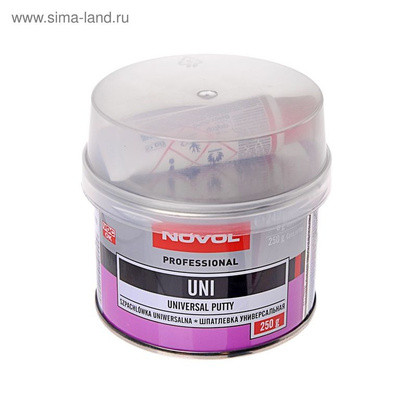 Шпатлевка Uni (универсал. полиэф.) (0,25 кг) (Novol) 1*24шт