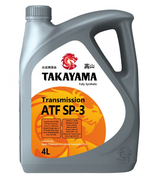 Масло трансм.  ATF SP-3 TAKAYAMA  ПЛАСТИК (4л) 1*4шт