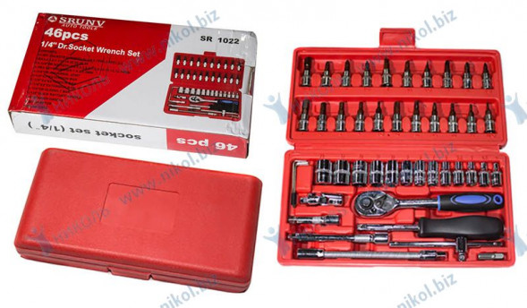 Набор инструмента 46 пр 1/4&quot;