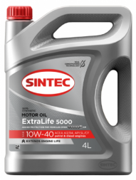 Масло мотор. 10W40 SINTEC EXTRA LIFE 5000  A3/B4 (4л) 1*4шт