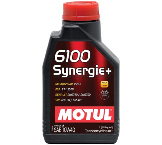 Масло мотор. MOTUL  6100 SYNERGIE+ 10W40  1л (1*12шт)