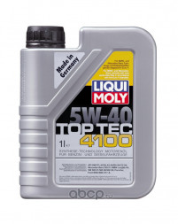 Масло мотор.  5W40 Liqui Moly Top Tec 4100 SN C3 пластик (1 л.) 1*6 шт. (7500)