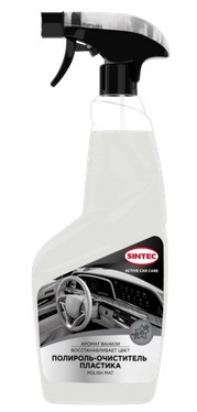 Полироль-очиститель пластика  Polysh Mat ваниль Sintec тригер-спрей 550 мл  1*12шт