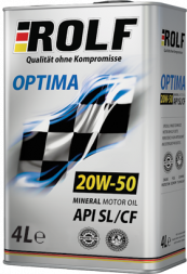 Масло мотор. ROLF. Optima SAE 20W50 API SL/CF  (4 л) 1*4шт