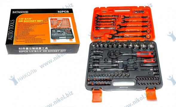 Набор инструмента 82пр 1/2&quot; -1/4&quot;