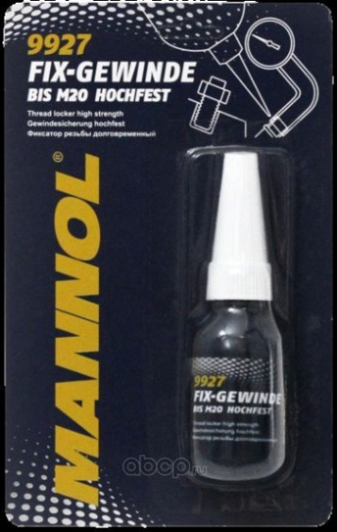 Фиксатор резьбы долговременный MANNOL Fix-Gewinde hochfest (10мл. красный) 1*12шт.9927