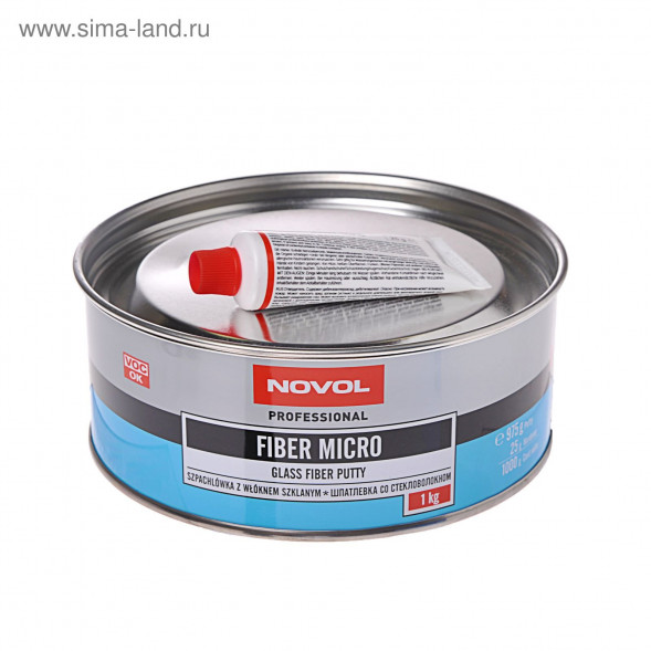 Шпатлевка Micro Fiber (со стекловол.)  (1 кг) (Novol) 1*8шт.