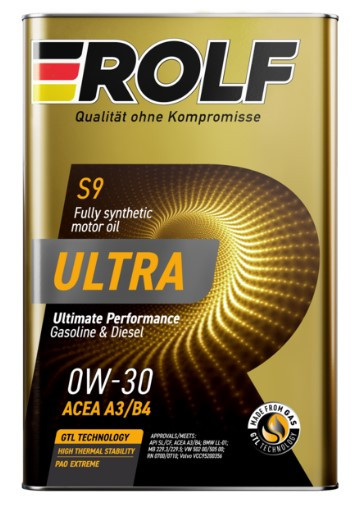 Масло мотор. 0W30 ROLF ULTRA A3/B4 SL/CF (1л) 1*12шт