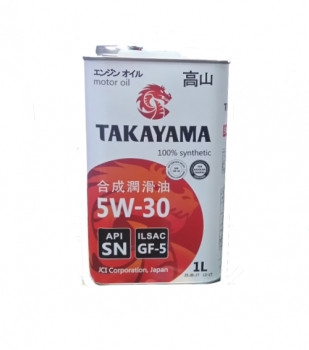Масло моторное TAKAYAMA SAE 5W30 ILSAC GF-5 API SN ПЛАСТИК 1л (1*12шт)