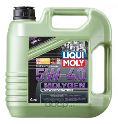 Масло мотор.  5W40 Liqui Moly Molygen New Generation SN A3/B4 пластик (4 л.) 1*4 шт. (9054)
