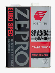 Масло мотор.  5W40 IDEMITSU Zepro Euro Spec SP A3/B4 металл (4 л.) 1*6 шт.