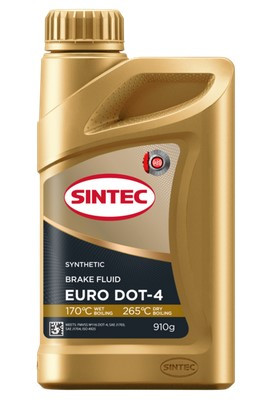 Жидкость тормоз. ДОТ-4 Sintec  EURO 0,910гр (1*12шт)