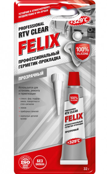 Профессиональный герметик-прокладка FELIX (прозрачный) 85г (12шт)