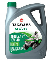 Масло мотор. 4T 10W-40 TAKAYAMA  ATV/UTV Regular SL JASO MA-2 пластик (4л) 1*4шт