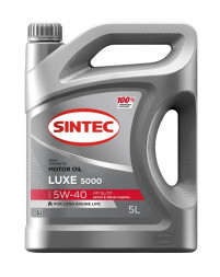 АКЦИЯ 5л по цене 4л Масло мотор. SINTEC LUXE 5000  5W40  SL/CF 5л (1*4шт)