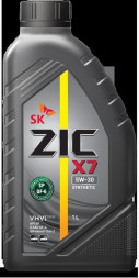 Масло мотор.  5W30 ZIC X7 SQ GF-7 пластик (1 л.) 1*12 шт.