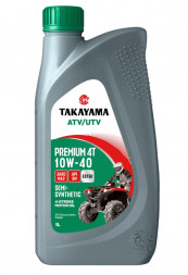 Масло мотор. 4T 10W-40 TAKAYAMA  ATV/UTV Premium SM JASO MA-2 пластик (1л) 1*12шт