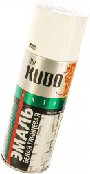KUDO Эмаль универсальная Белая Глянцевая KU-1001 (1*12шт)
