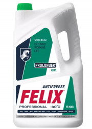 Антифриз FELIX PROLONGER, G11  зелен в п/э кан. 5кг (4шт) Акция