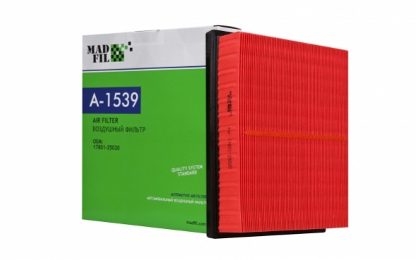 MADFIL Фильтр воздушный 17801-25020; TOYOTA CAMRY IX (XV70) 2.5 [2AR-FE], 3.5 [2GR-FKS],2.0 [6AR-FSE