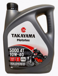 АКЦИЯ 4л по цене 3л Масло мотор. 4T 10W-40 TAKAYAMA Mototec 5000 SM JASO MA-2 (4л) 1*4шт