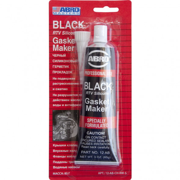 Герметик прокладок ABRO Masters черный (85 гр.) 1*12 шт. (12ABCHRWS)