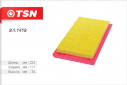 911419 Фильтр TSN воздушный NISSAN Note 1.6 03.06-&gt; CUBE Micra Micra C+C Qashqai Tiida