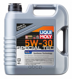 Масло мотор.  5W30 Liqui Moly Special Tec LL SL A3/B4 пластик (4 л.) 1*4 шт. (7654)