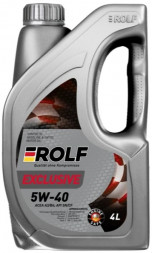 Масло мотор.  5W40 ROLF Exclusive A3/B4 SN/CF пластик (4л) 1*4шт