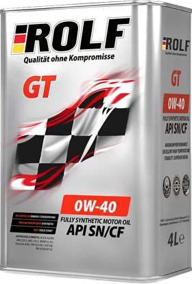 Масло мотор.  0W40 ROLF GT SN/CF (4л) 1*4шт