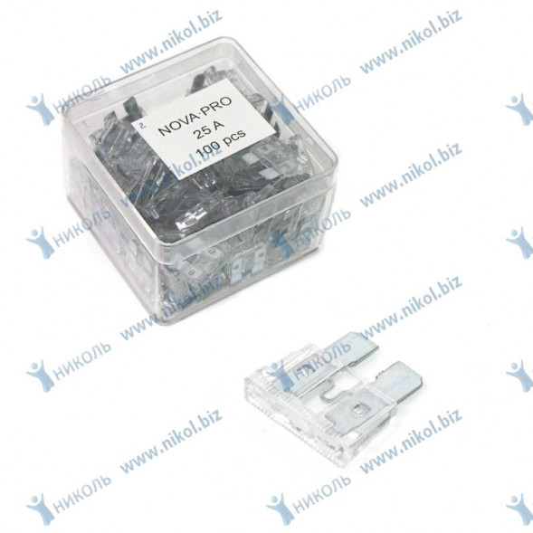 Предохранитель флажковый Евро 25А NOVO-PRO (к-т=100шт)