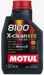 Масло мотор.  5W30 MOTUL 8100 X-CLEAN EFE SP C3 пластик (1 л.) 1*12 шт. (Вьетнам)