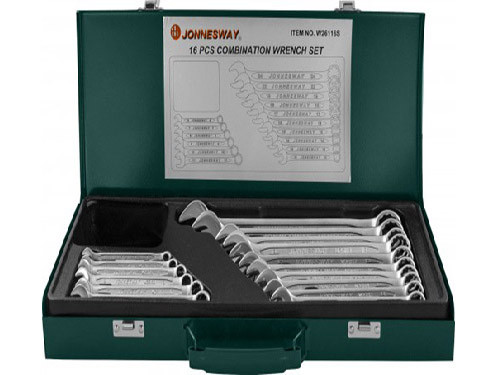 W26116S Набор ключей гаечных комбинированных в кейсе, 6-24 мм, 16 предметов