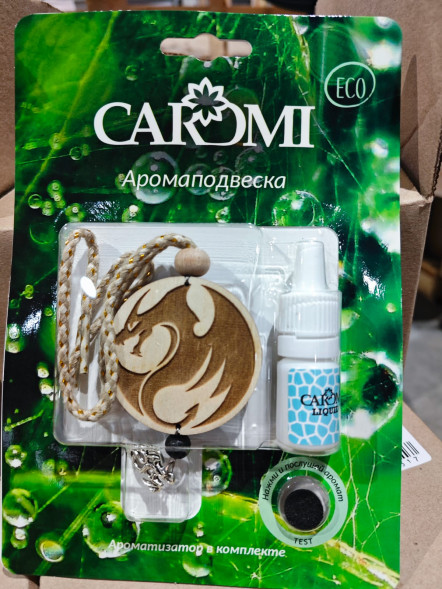 Ароматизатор CAROMI ECO подвес. зеленый блистер ДРАКОН 1 Темный