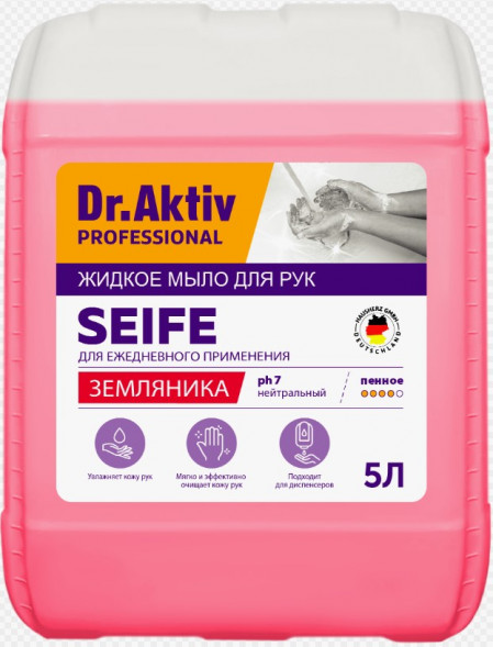 Dr.Aktiv Жидкое мыло Seife земляника 5кг (1*4шт)