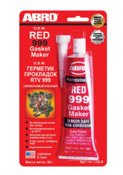 Герметик прокладок силиконовый ABRO высокотемпературный красный (85 гр.) 1*12 шт. (911ABRU)