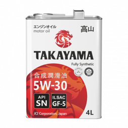 Масло моторное TAKAYAMA SAE 5W30 ILSAC GF-5 API SN 4л (ЖБ)