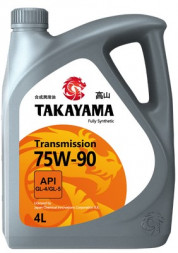 Масло трансм. 75W90 TAKAYAMA Transmission GL-4/GL-5  ПЛАСТИК (4л) 1*4шт