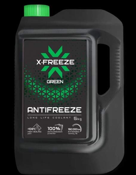 Антифриз X-FREEZE Green, G11 FELIX в п/э кан. 5кг (4шт) Акция