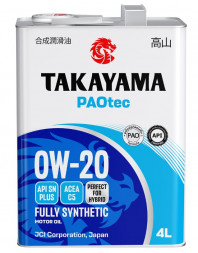 Масло мотор.  0W20 TAKAYAMA PAOtec C5 SN plus (4л) 1*4шт