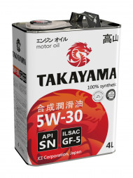 Масло моторное TAKAYAMA SAE 5W20 ILSAC GF-5 API SN (4л)