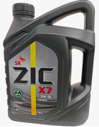 Масло мотор.  5W30 ZIC X7 SP GF-6 пластик (4 л.) 1*4 шт.