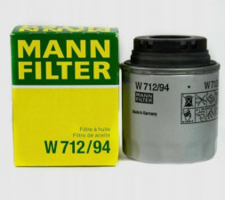 Фильтр масляный MANN-FILTER W712/94 (1*10 шт.) (Fabia II, Octavia II, Golf V, Passat, Polo V)