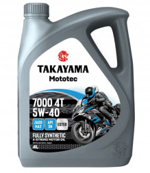 Масло мотор. 4T 5W-40 TAKAYAMA Mototec 7000 SN JASO MA-2 4л (1*4шт)
