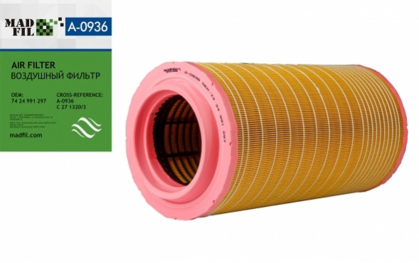 MADFIL Воздушный фильтр C 27 1320/3, 74 24 991 297,MERCEDES-BENZ ACTROS I шт.